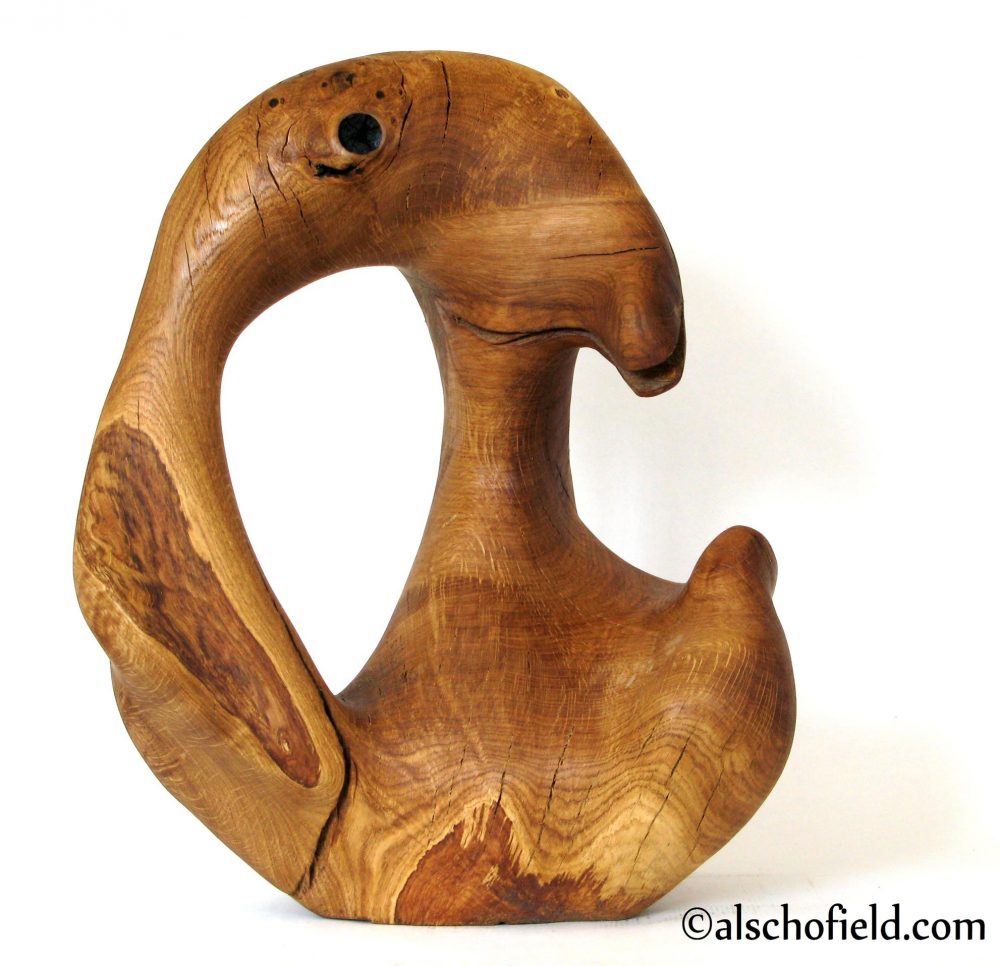 Serendipity - oak sculpture - Al Schofield